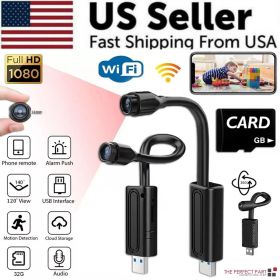 Mini Wireless Hidden Spy Camera WiFi IP Cam Home Security Night Vision HD 1080P (Pack: Camera Only)